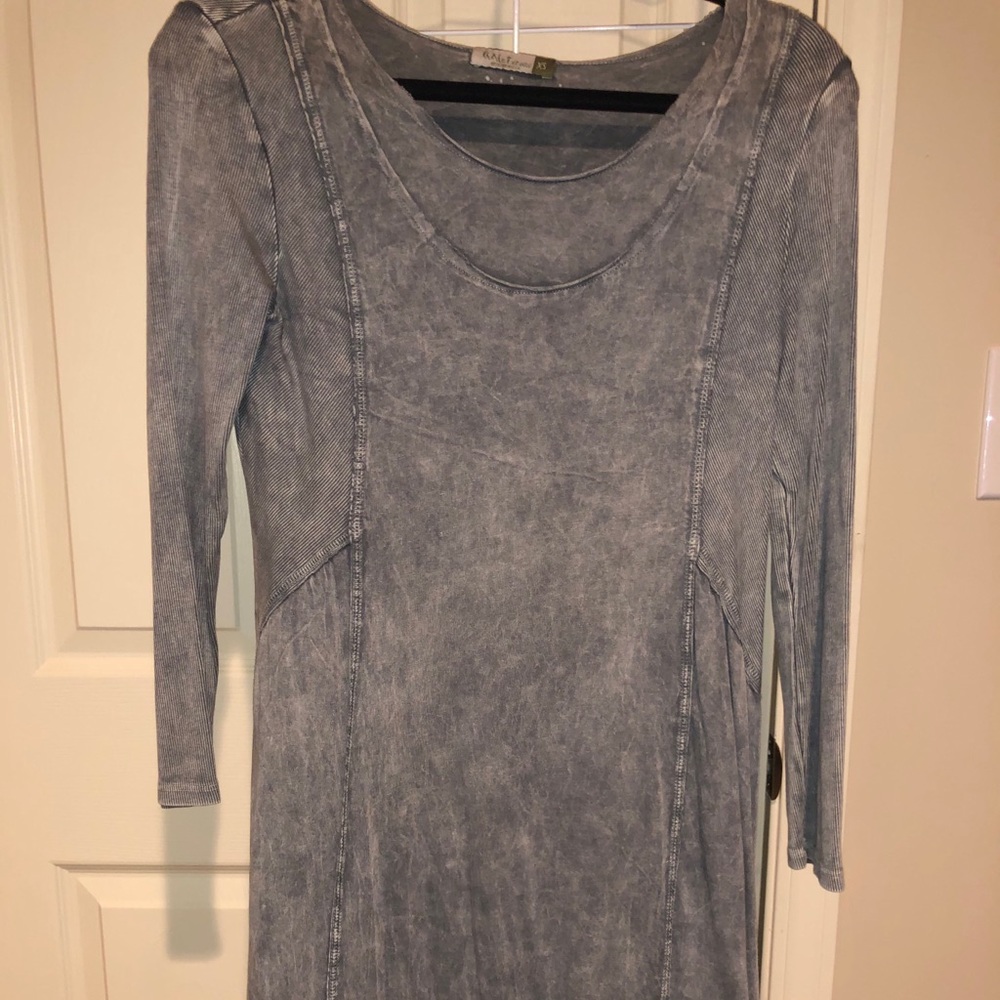 Chalet Et Ceci Ribbed Grey Tunic/Dress